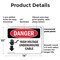 Signmission High Voltage Underground Cable Danger Sign, Plastic, 14in W x 10in L, 2PK OS-2PACK-DS-P-1014-L-1335 - alternate 3